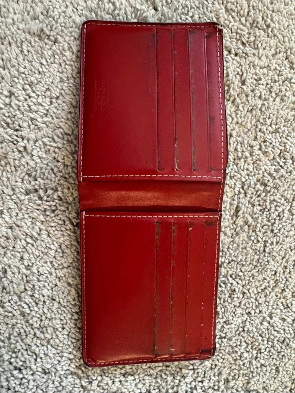 Red Goyard Bifold Wallet